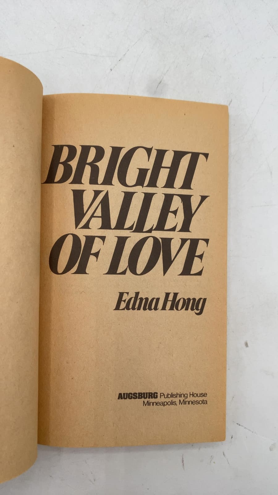 Bright Valley OF Love by Edna Hong - title page