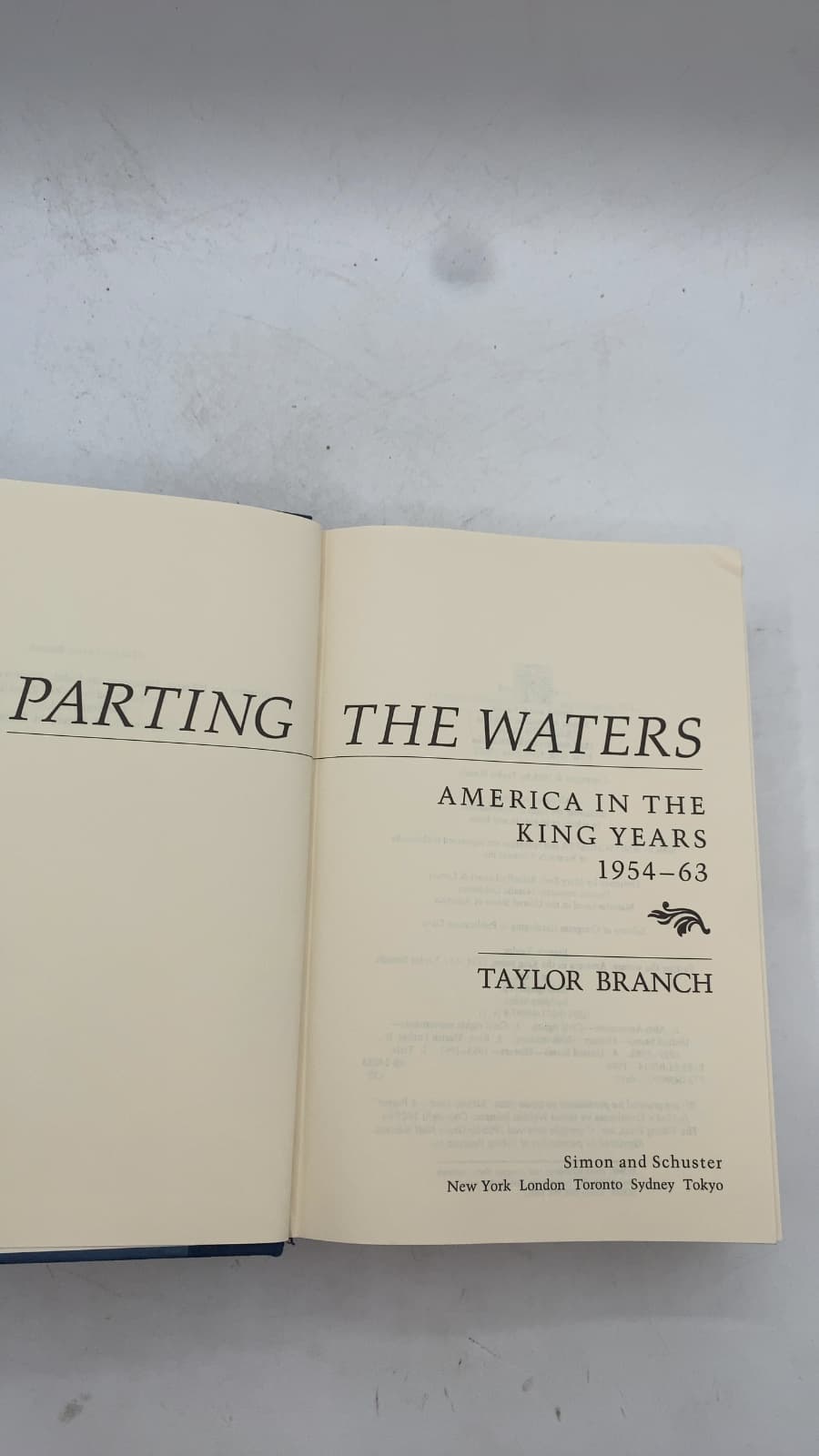 Parting the Waters: America in the King Years 1954-63 by Taylor Branch - title page