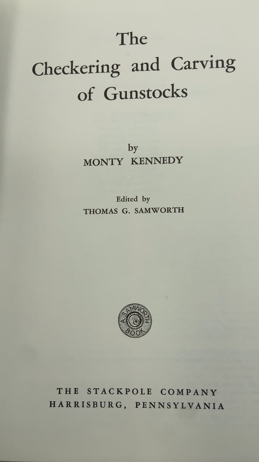 Checkering & Carving of Gunstocks by Monty Kennedy - title page
