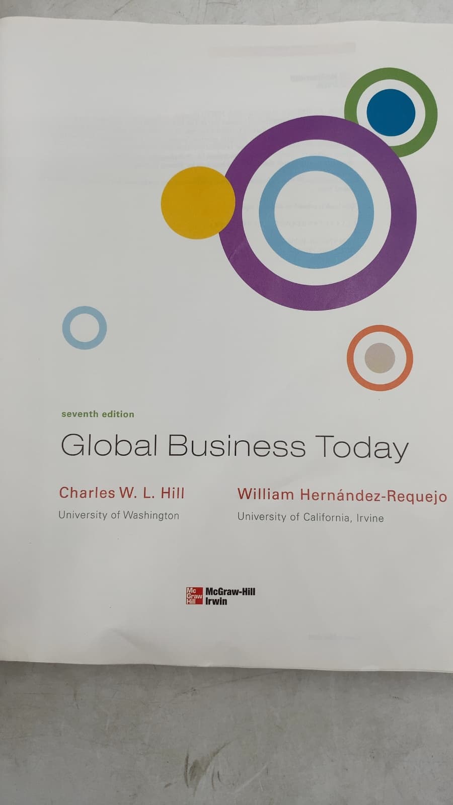 Global Business Today: Global Edition by Charles W. L. Hill, William Hernández-Requejo - title page