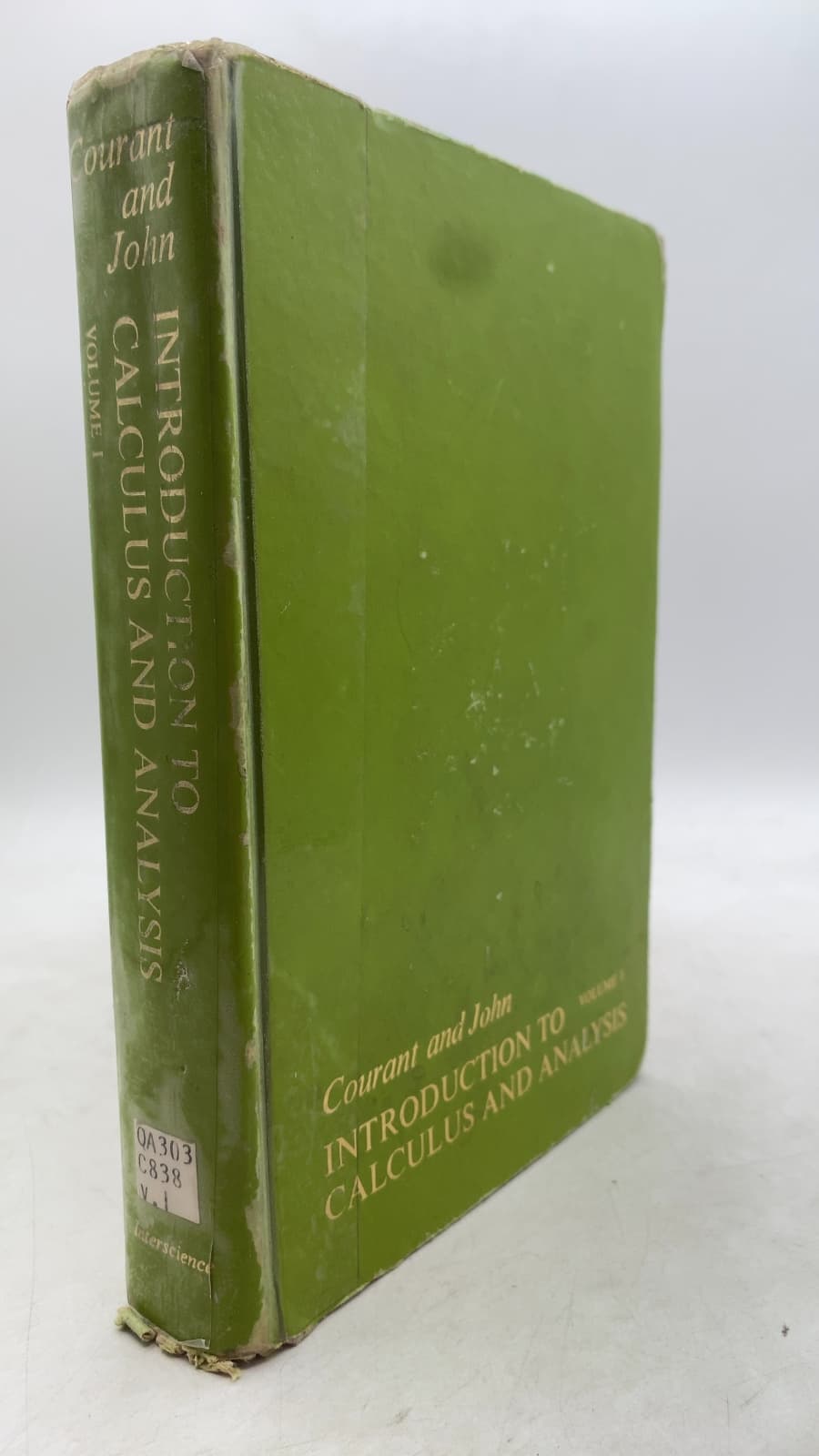 Introduction to Calculus and Analysis Volume One by Richard Courant and Fritz John - front cover