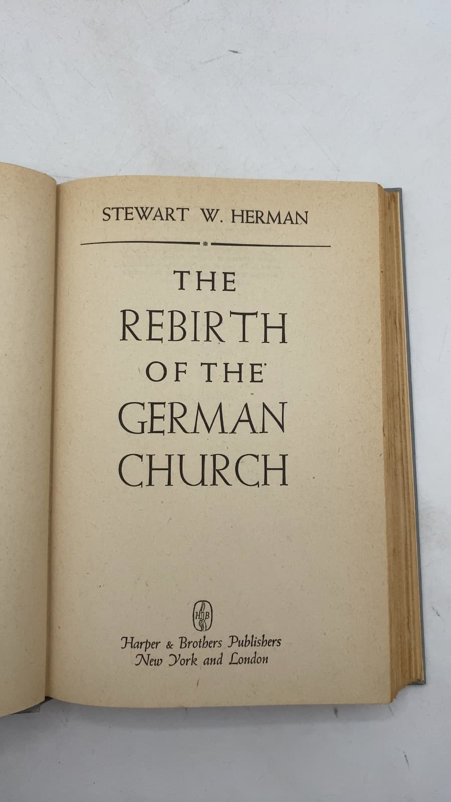 The Rebirth of the German Church by Stewart W. Herman - title page