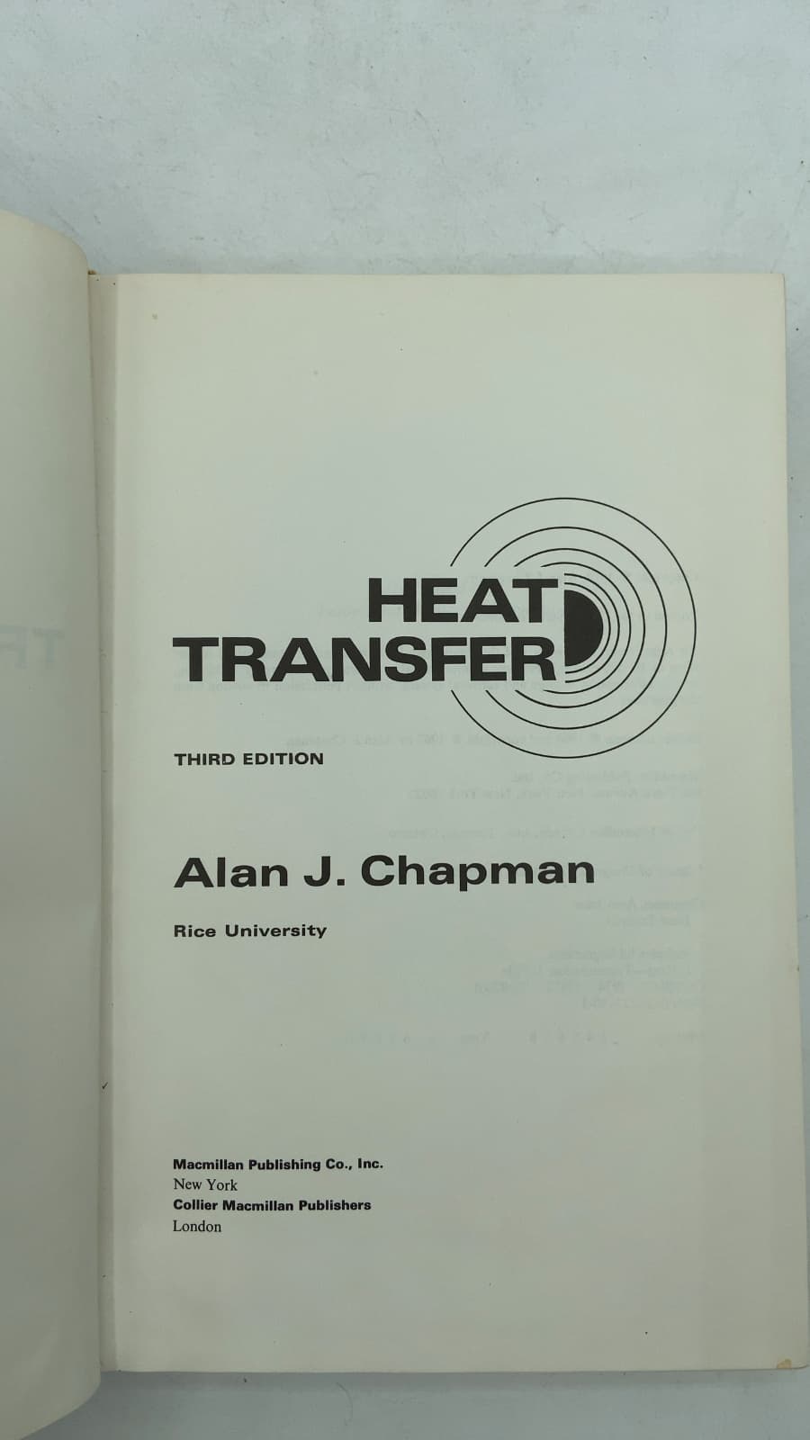 Heat Transfer by Alan J. Chapman - title page
