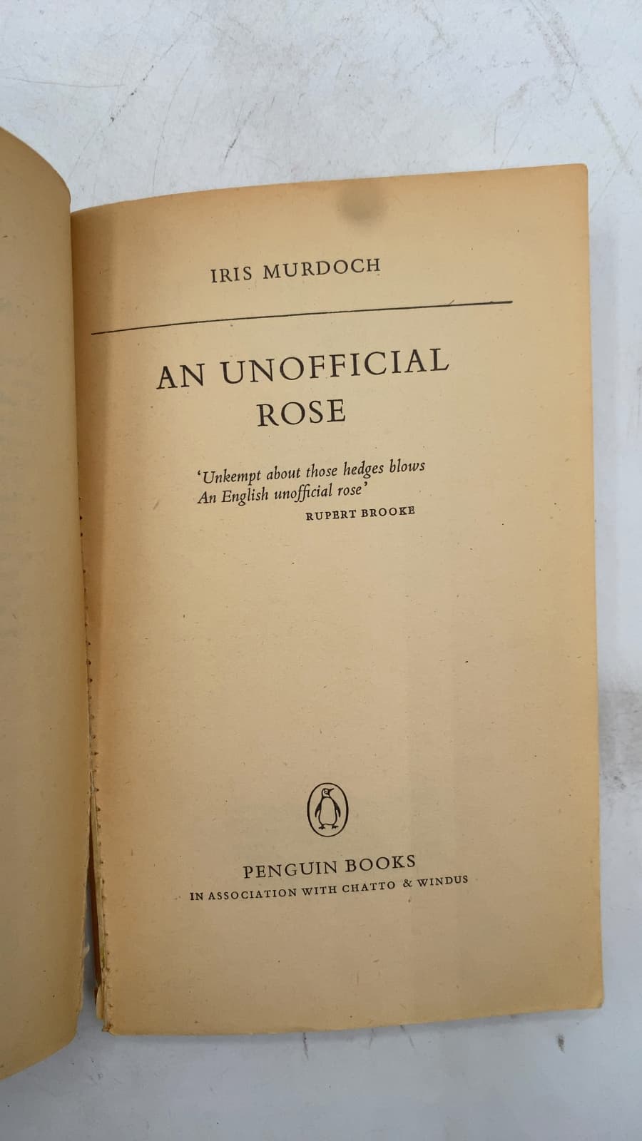 An Unofficial Rose by Iris Murdoch - title page