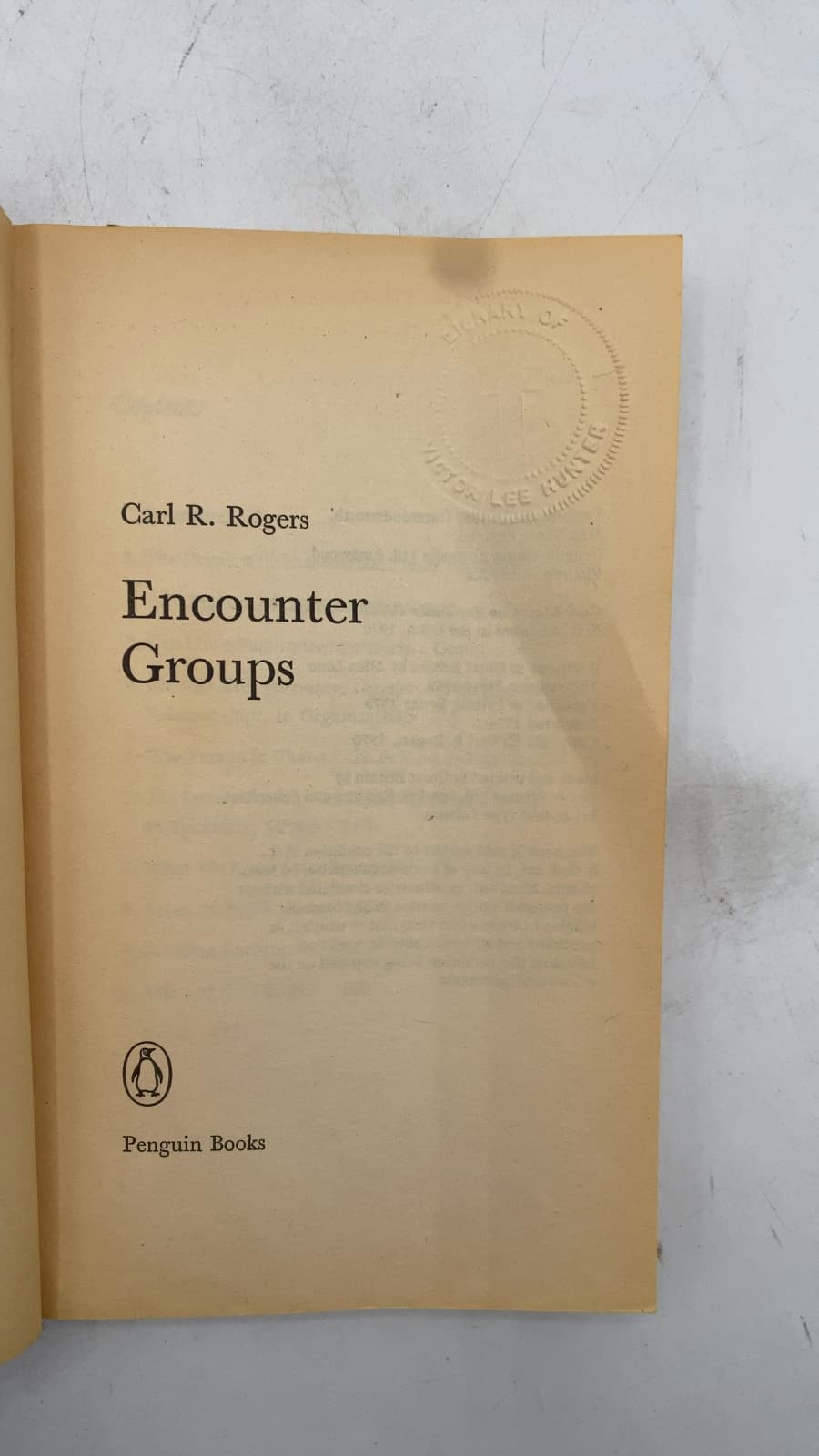 Encounter Groups by Carl R. Rogers - title page
