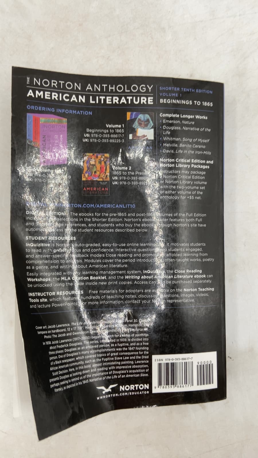 The Norton Anthology of American Literature, Shorter Tenth Edition, Volume 1: Beginnings to 1865 by Robert S. Levine, General Editor - additional view
