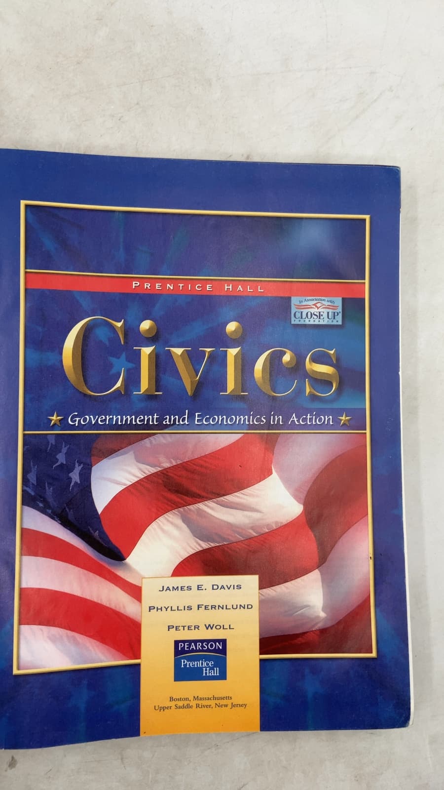 Civics: Government and Economics in Action by James E. Davis, Phyllis Fernlund, Peter Woll - title page