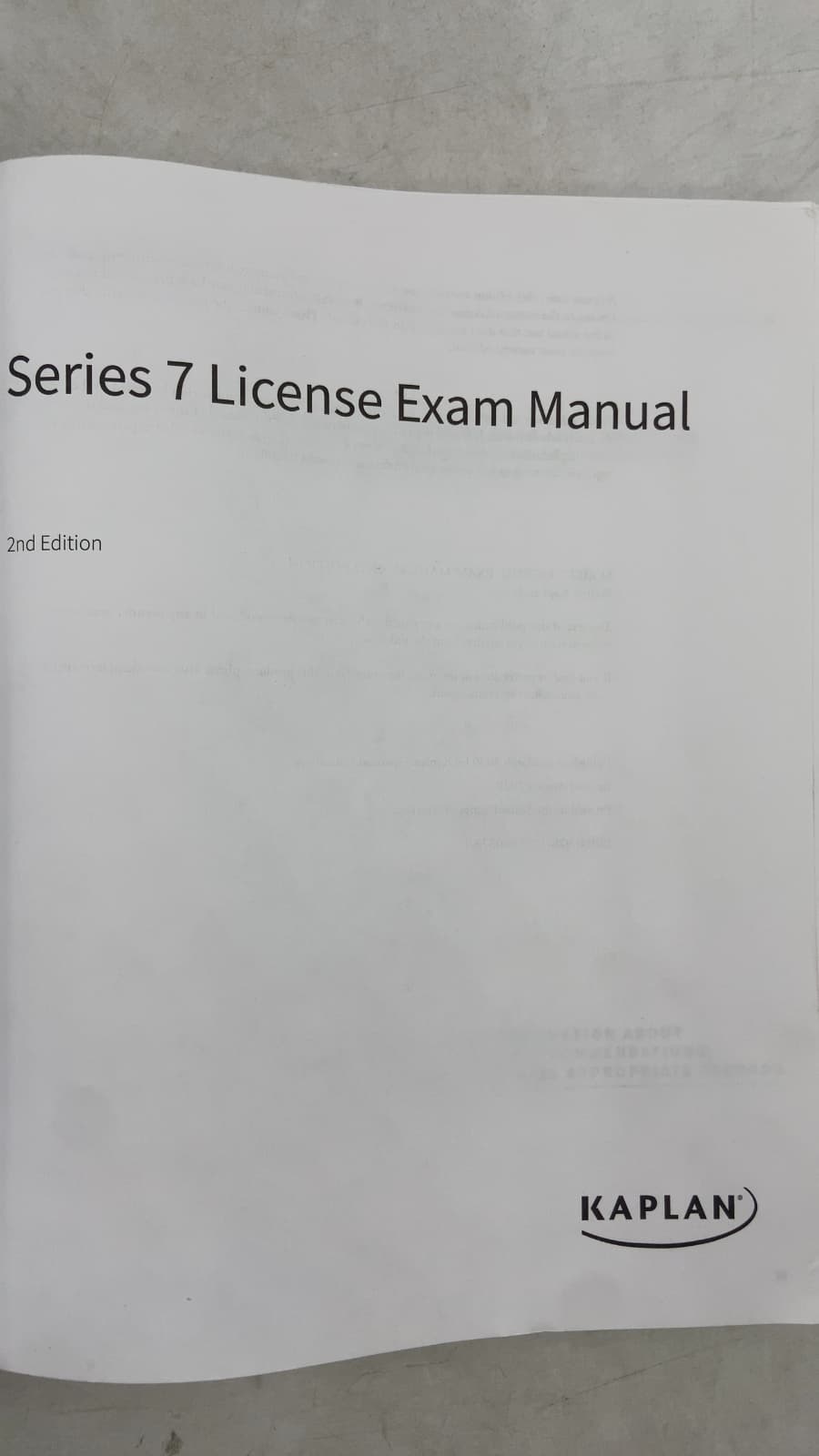 Series 7 License Exam Manual - title page
