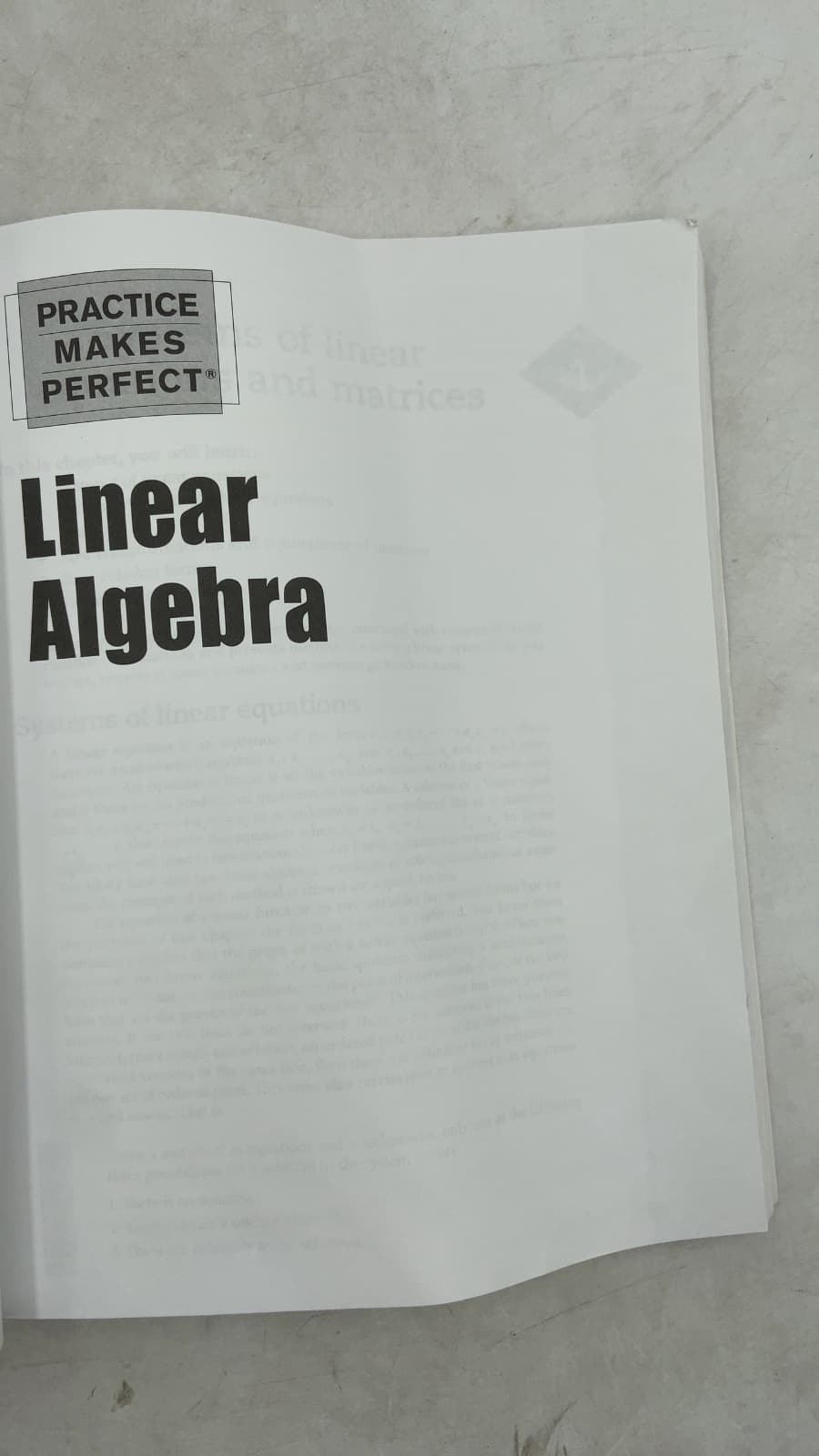 Linear Algebra by William D. Clark, PhD and Sandra Luna McCune, PhD - title page