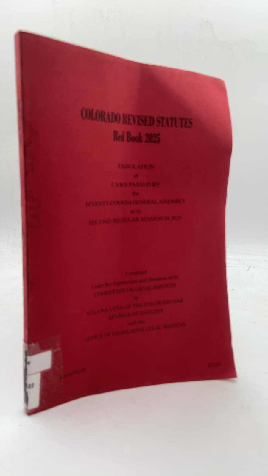 Colorado Revised Statutes Red Book 2025 by Yelana Love - front cover