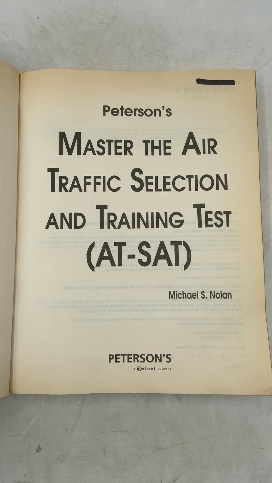 Master the Air Traffic Selection and Training Test (AT-SAT) by Michael S. Nolan - title page