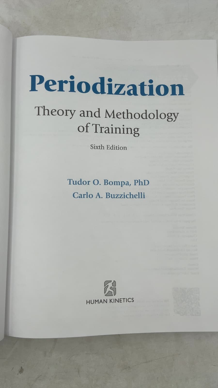 Periodization: Theory and Methodology of Training by Tudor O. Bompa, PhD and Carlo A. Buzzichelli - title page
