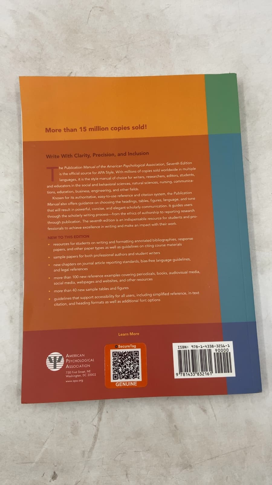 Publication Manual of the American Psychological Association by American Psychological Association - additional view