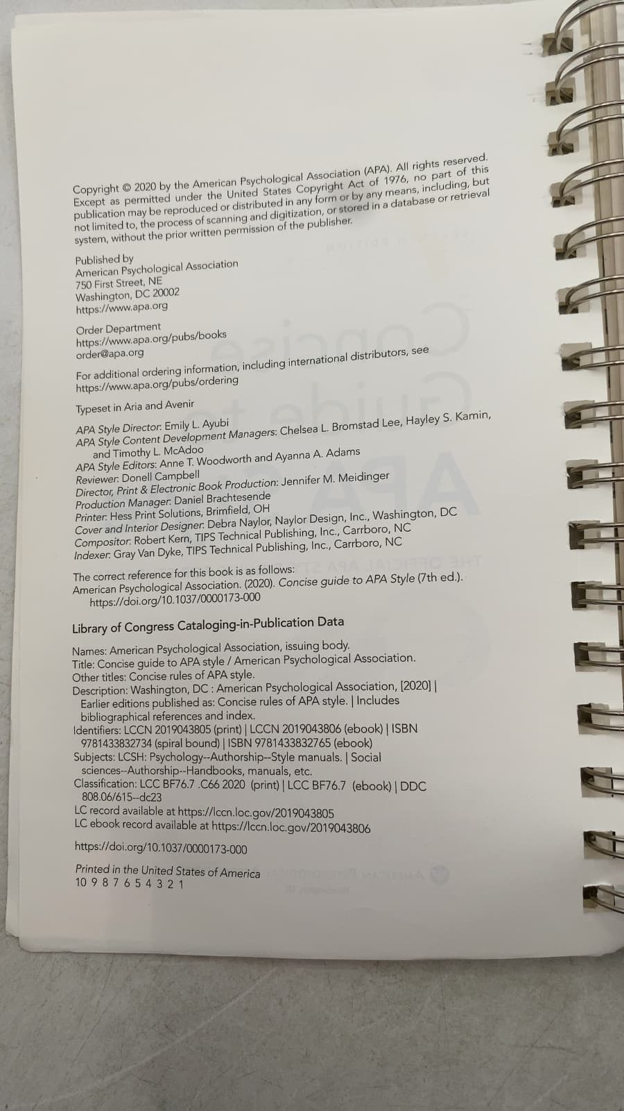 Concise Guide to APA Style: The Official APA Style Guide for Students by American Psychological Association - additional view