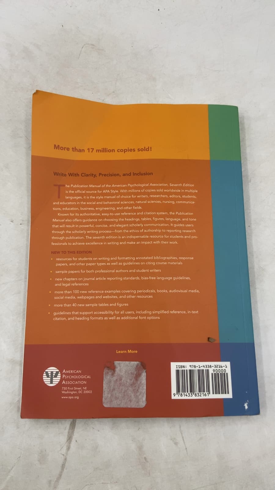 Publication Manual of the American Psychological Association by American Psychological Association - additional view