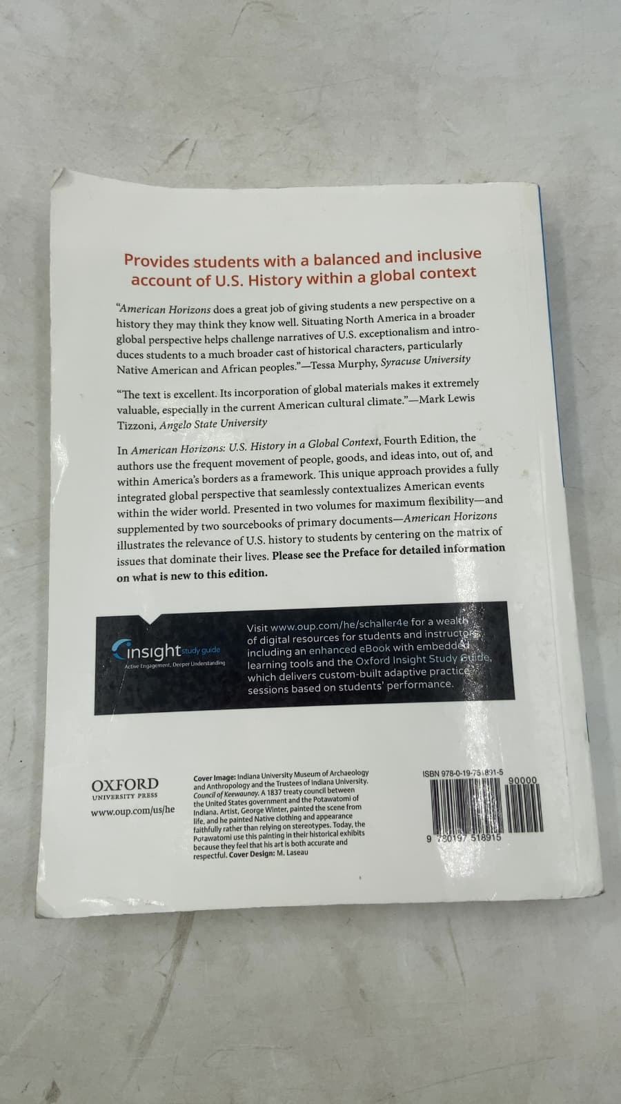 American Horizons: U.S. History in a Global Context, Volume I: To 1877 by Michael Schaller, Janette Thomas Greenwood, Andrew Kirk, Sarah J. Purcell, Aaron Sheehan-Dean, Christina Snyder - additional view