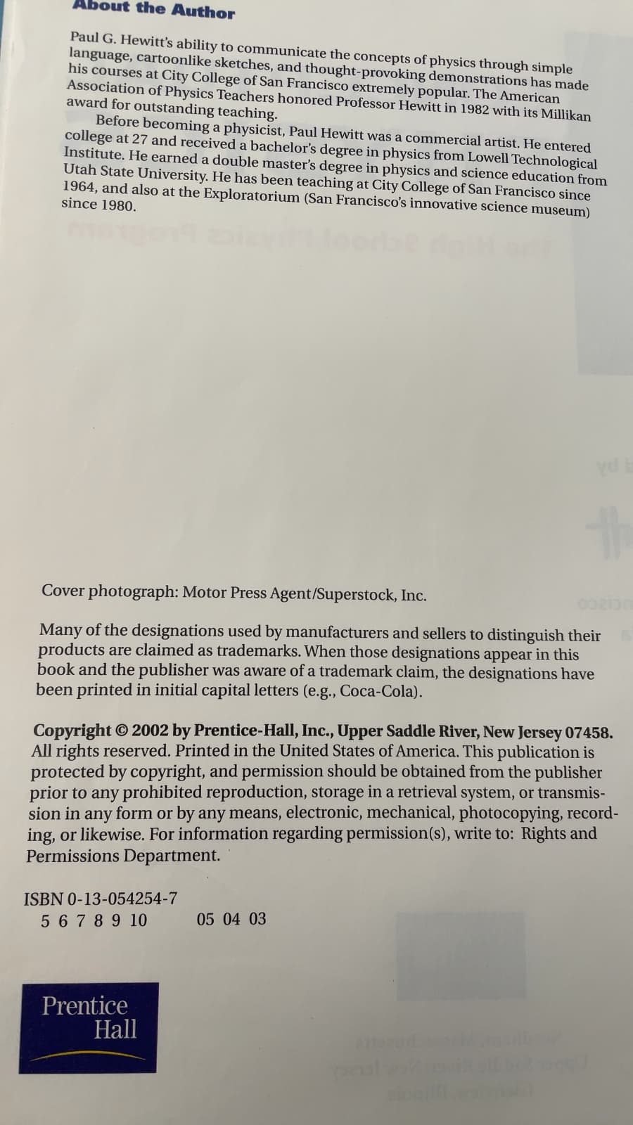 Conceptual Physics: The High School Physics Program by Paul G. Hewitt - additional view