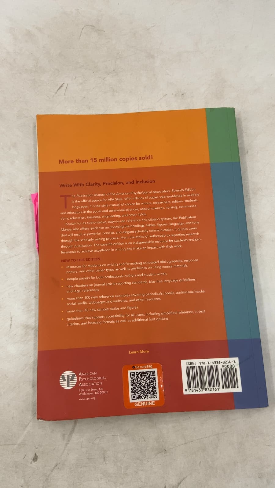 Publication Manual of the American Psychological Association by American Psychological Association - additional view