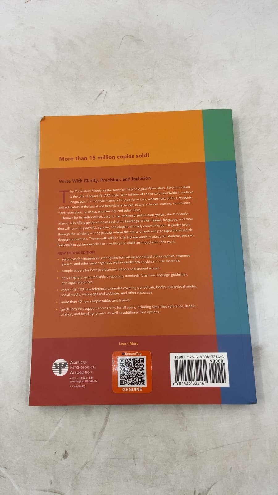 Publication Manual of the American Psychological Association by American Psychological Association - additional view