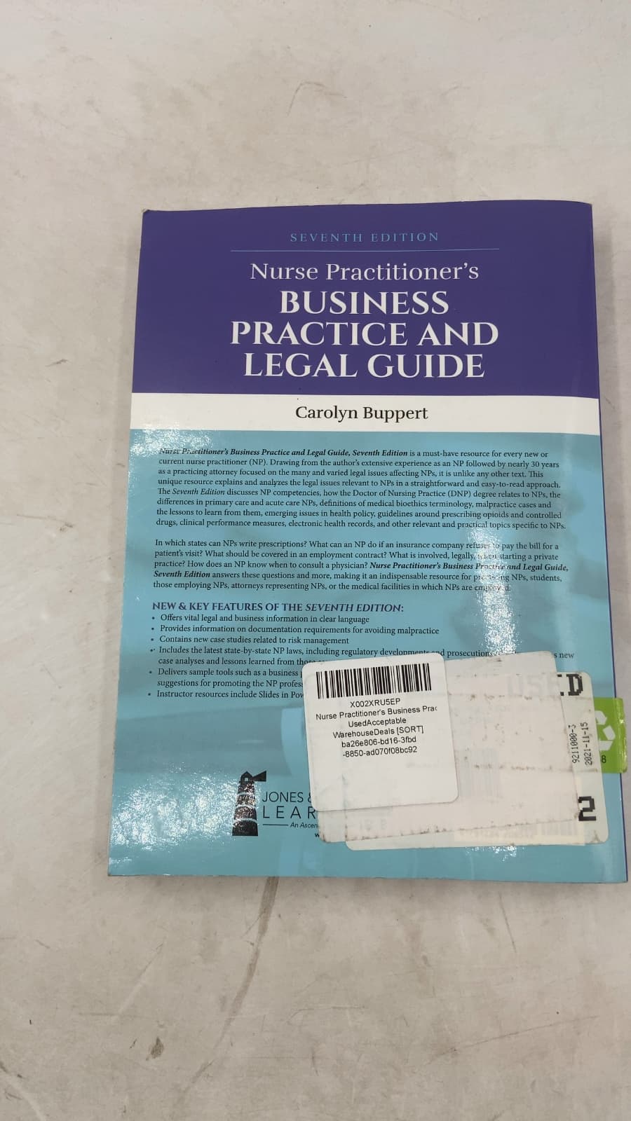 Nurse Practitioner's Business Practice and Legal Guide by Carolyn Buppert - additional view