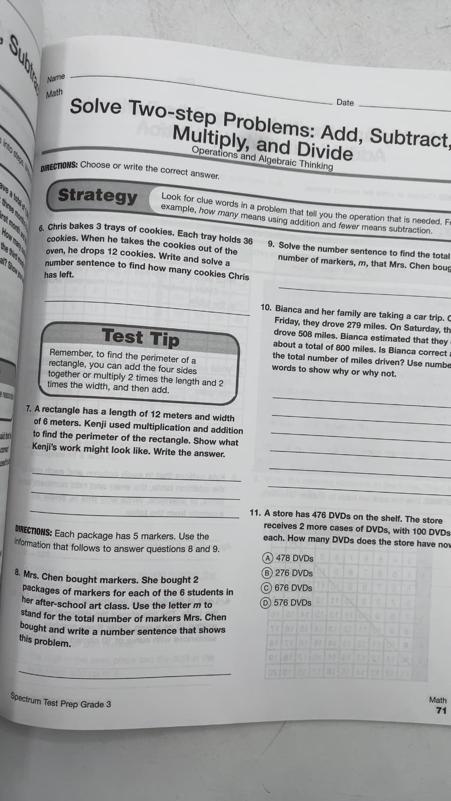 Spectrum Test Prep Grade 3 - additional view
