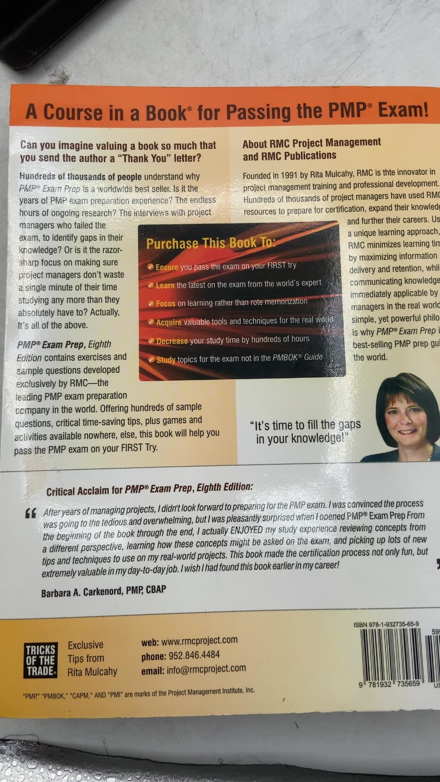 PMP Exam Prep: Accelerated Learning to Pass PMI's PMP Exam by Rita Mulcahy, PMP, et al. - additional view