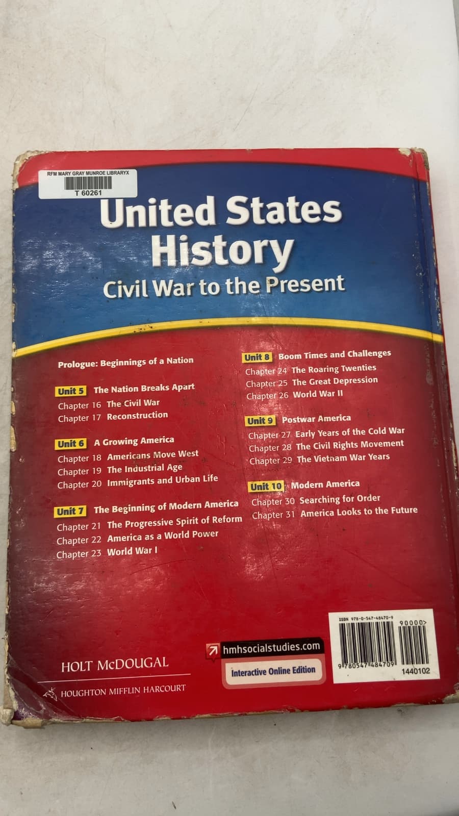 United States History: Civil War to the Present by William Deverell, Deborah Gray White - additional view
