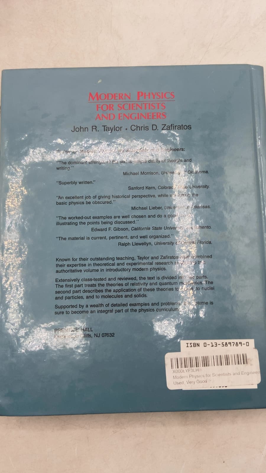 Modern Physics for Scientists and Engineers by John R. Taylor, Chris D. Zafiratos - additional view