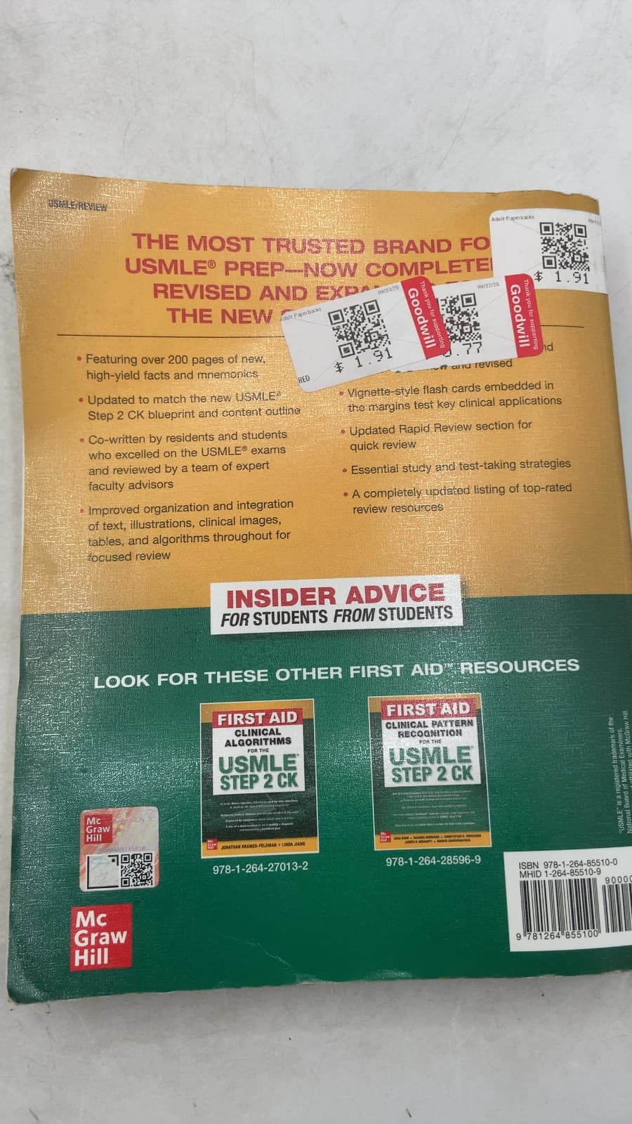 First Aid for the USMLE Step 2 CK by Tao Le, Vikas Bhushan, Mona Ascha, Abhishek Bhardwaj, Marina Boushra, Daniel Griffin - additional view