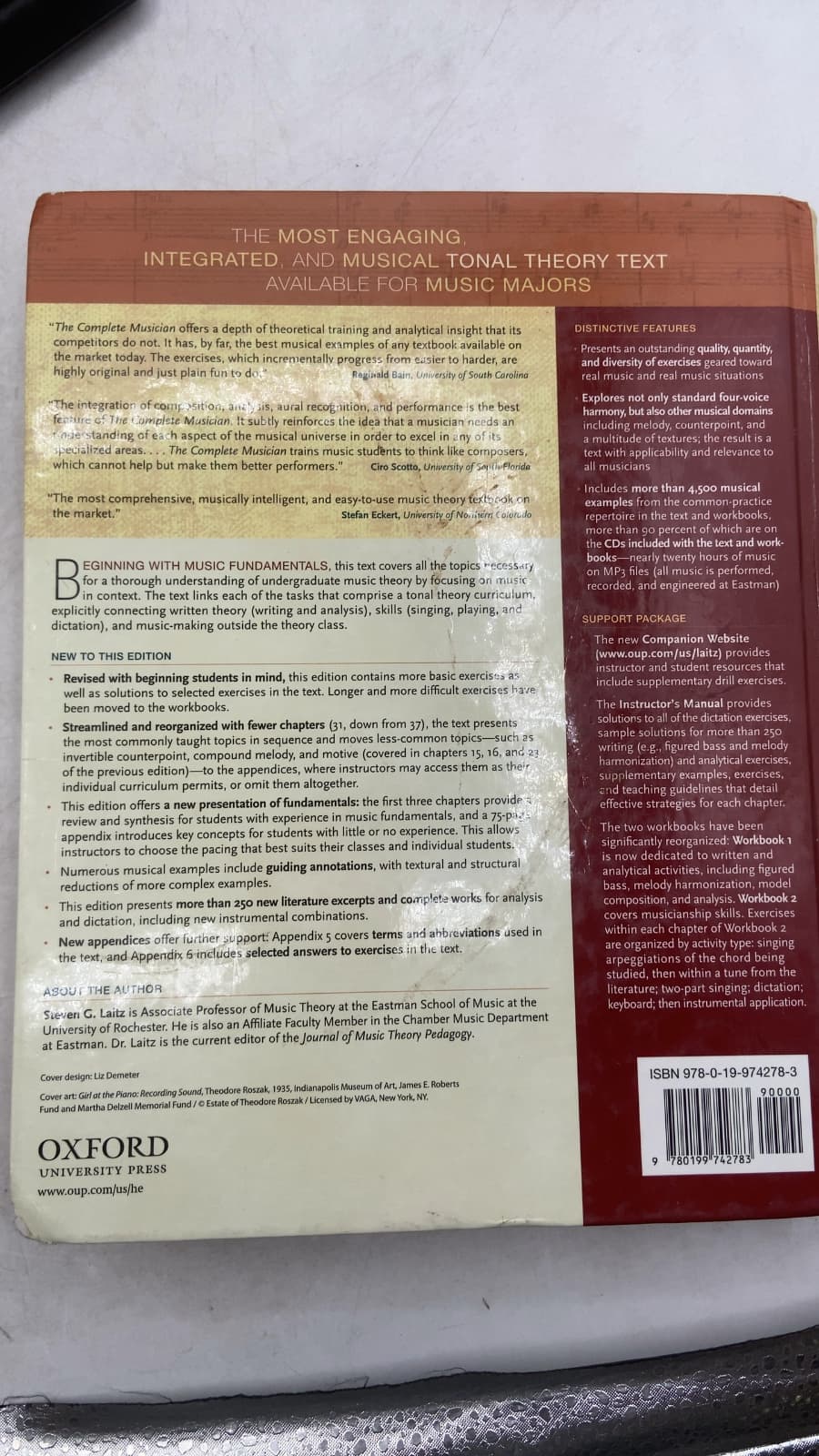 The Complete Musician: An Integrated Approach to Tonal Theory, Analysis, and Listening by Steven G. Laitz - additional view