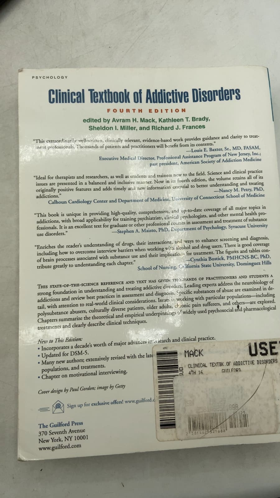 Clinical Textbook of Addictive Disorders by Avram H. Mack, Kathleen T. Brady, Sheldon I. Miller, Richard J. Frances - additional view