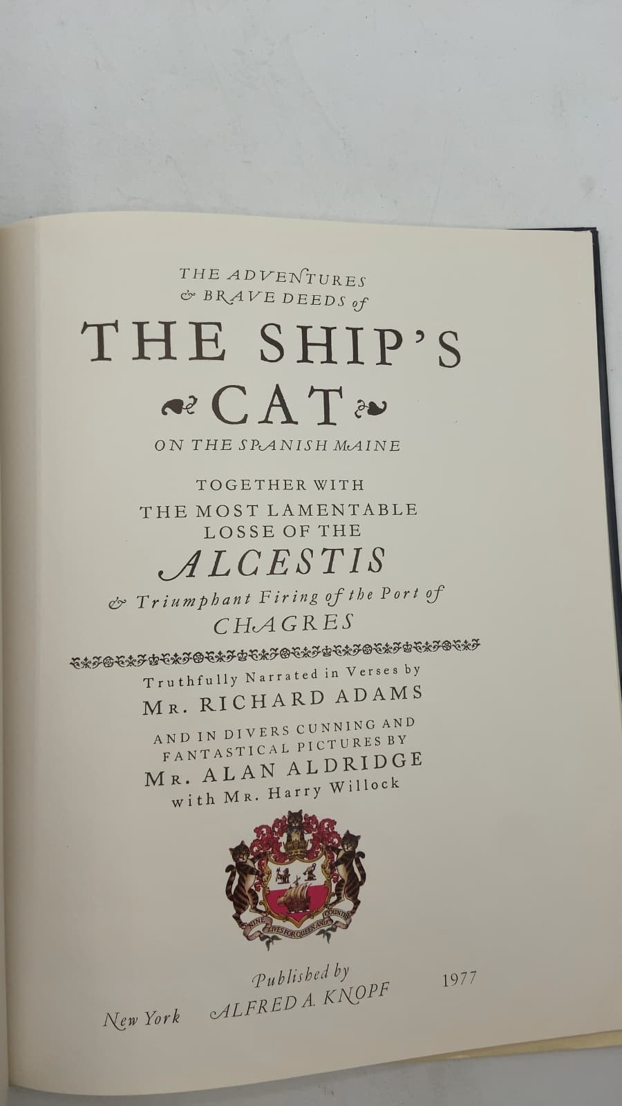 The Ship's Cat by Richard Adams - title page