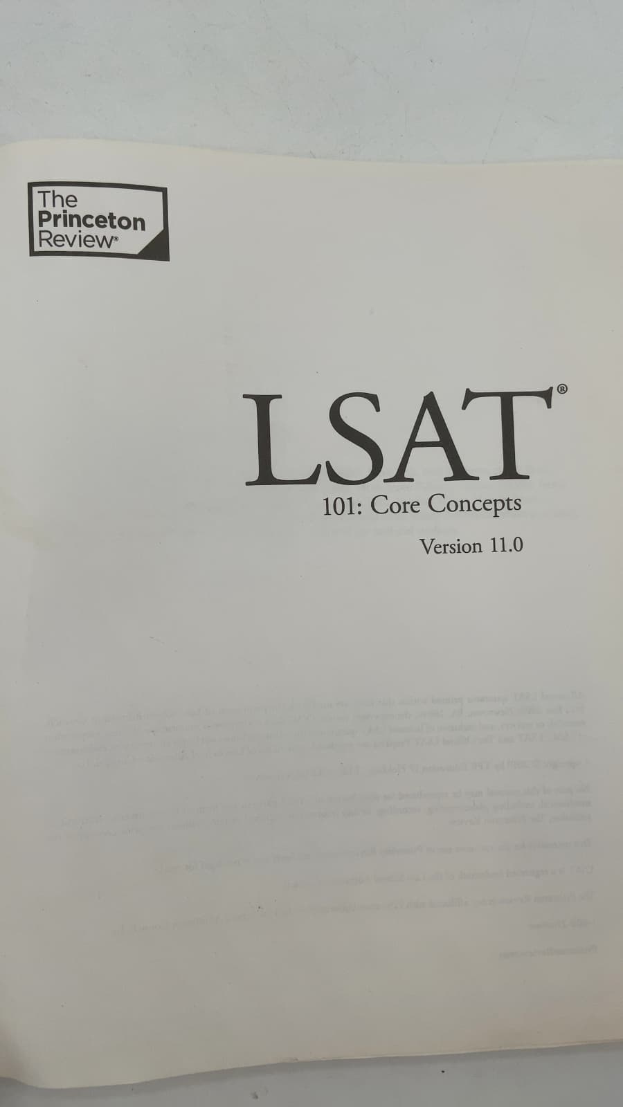 LSAT 101: Core Concepts by The Princeton Review - title page