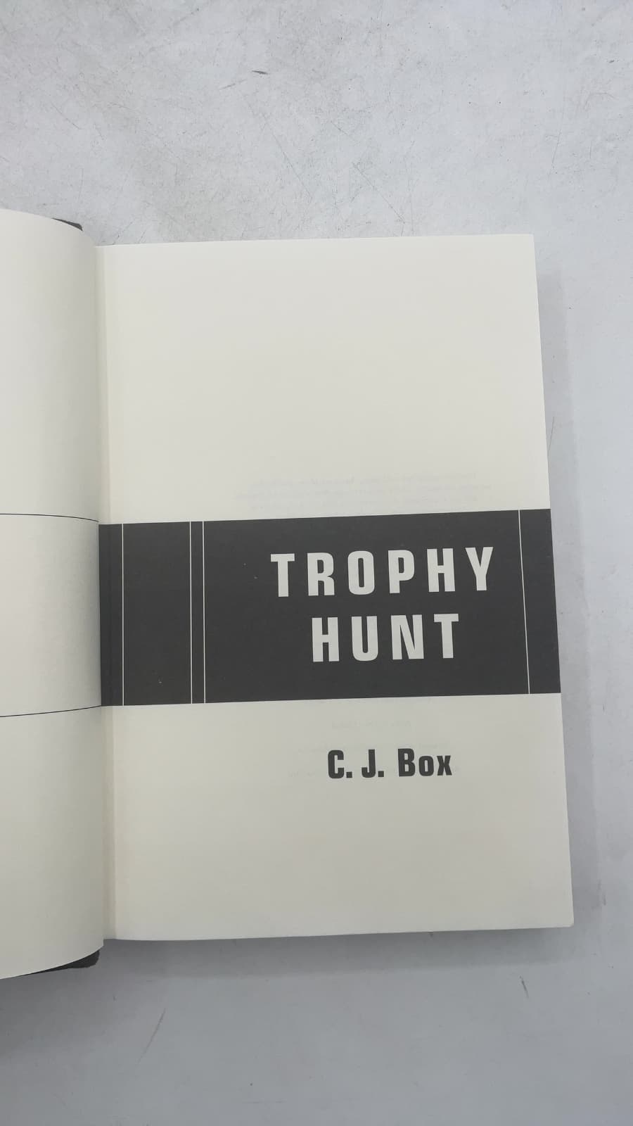 Trophy Hunt by C. J. Box - title page