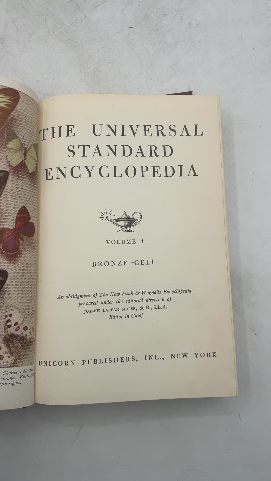 The Universal Standard Encyclopedia, Volume 4: Bronze–Cell by Joseph Laffan Morse (Editor in Chief) - title page