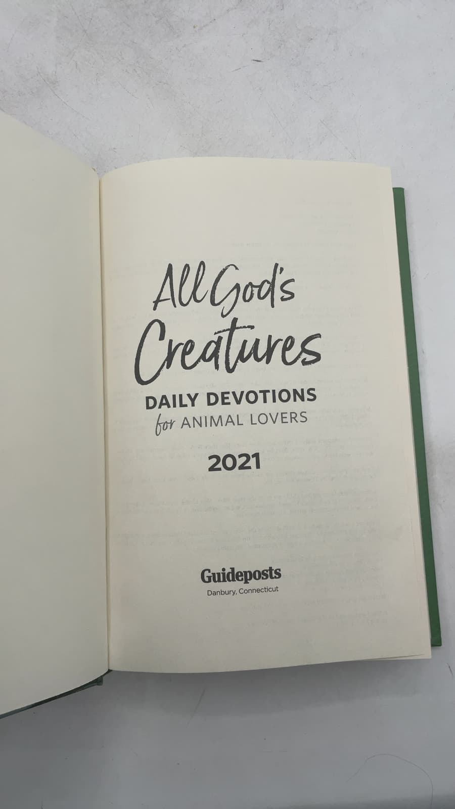 All God's Creatures: Daily Devotions for Animal Lovers 2021 - title page