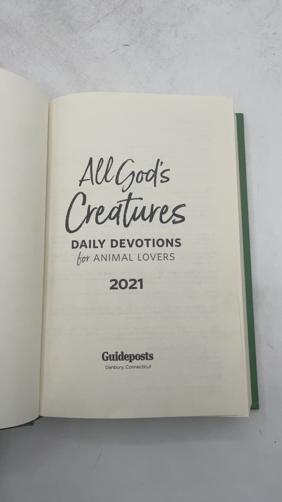 All God's Creatures: Daily Devotions for Animal Lovers 2021 - title page