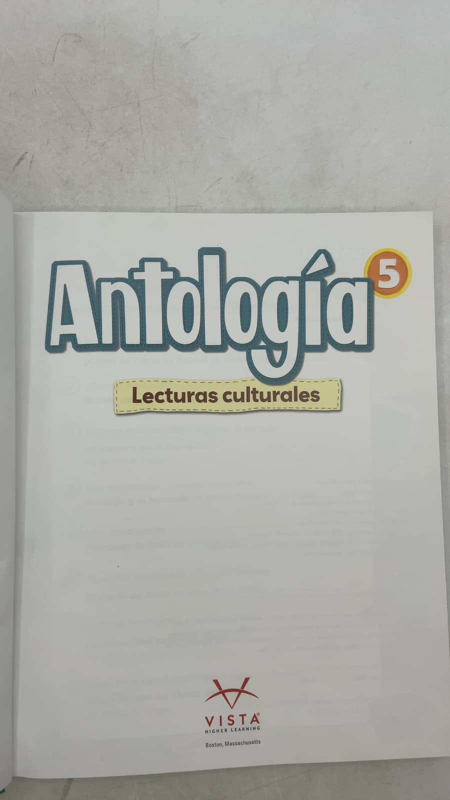 Antología 5: Lecturas culturales by José A. Blanco - title page