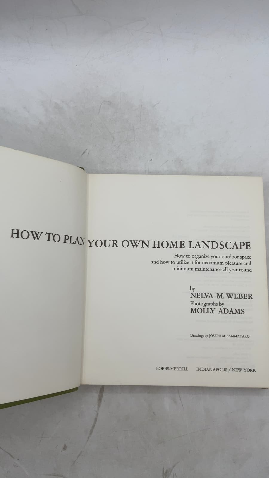 How to Plan Your Own Home Landscape by Nelva M. Weber - title page