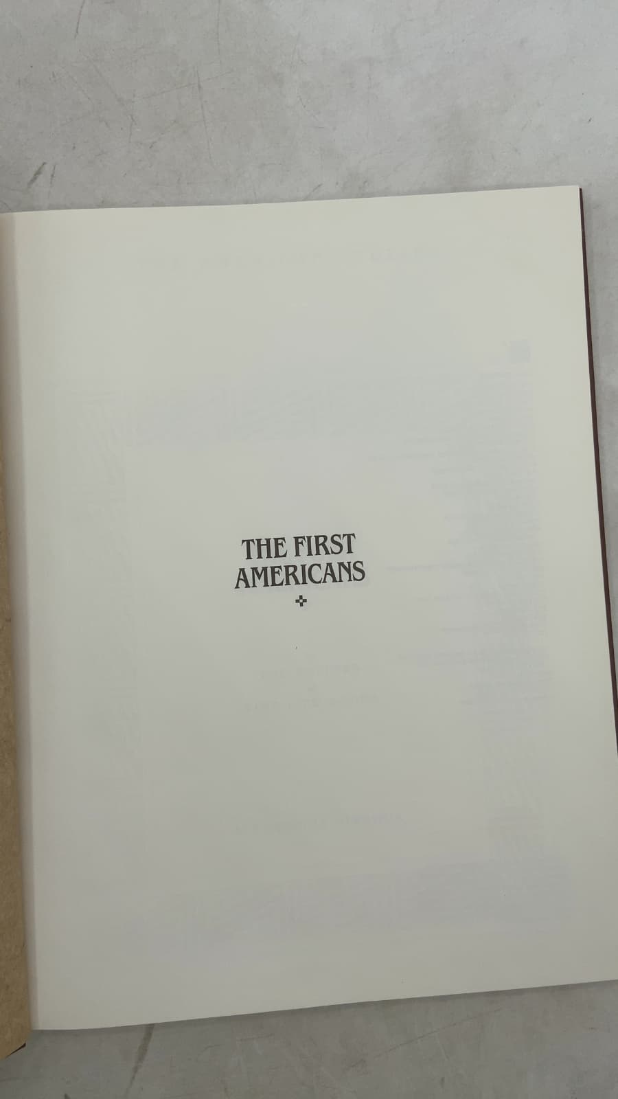 The First Americans - title page