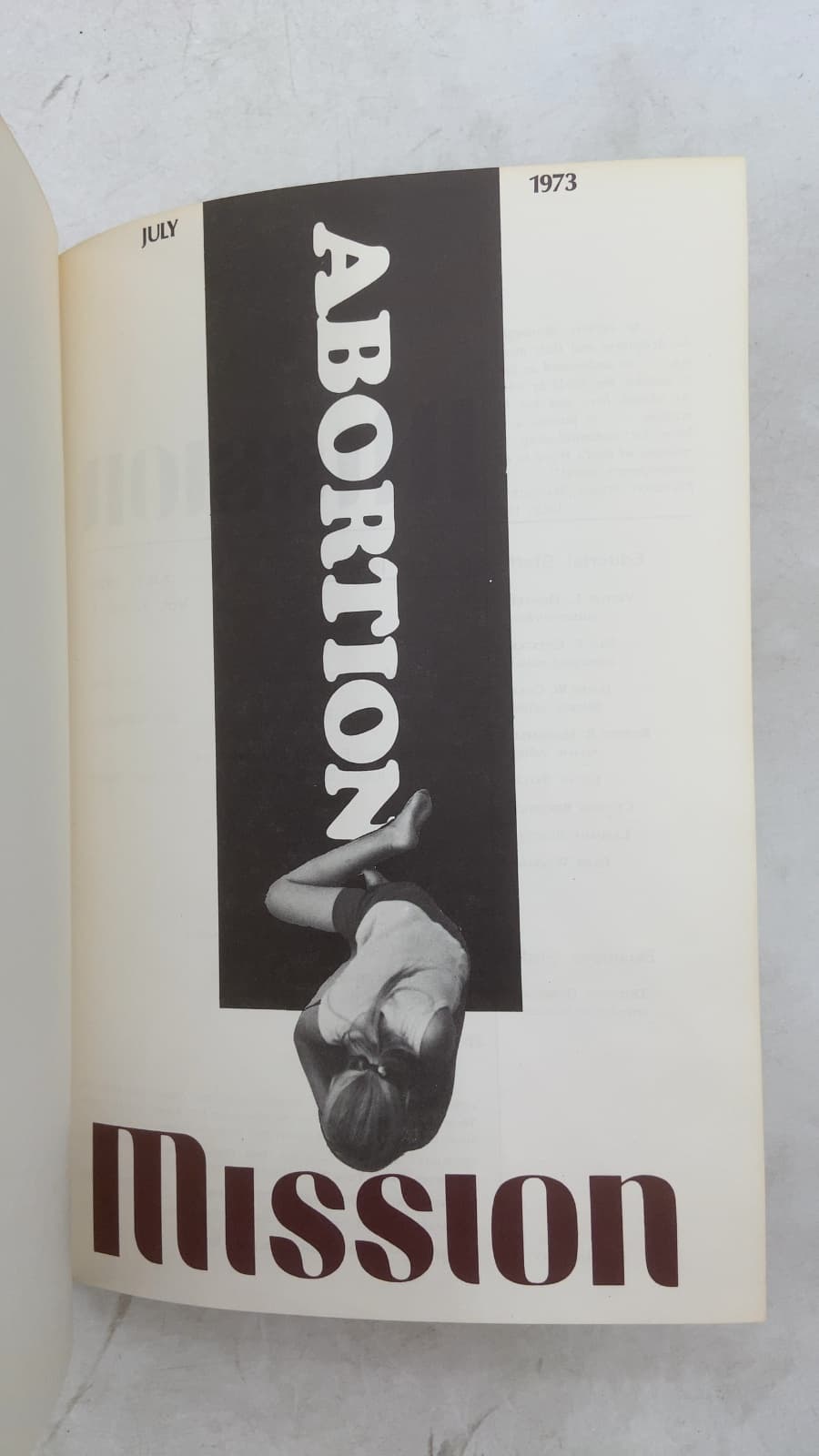 Mission, Vol. 7, No. 1: Abortion by Victor L. Hunter (Editor-in-Chief) - title page