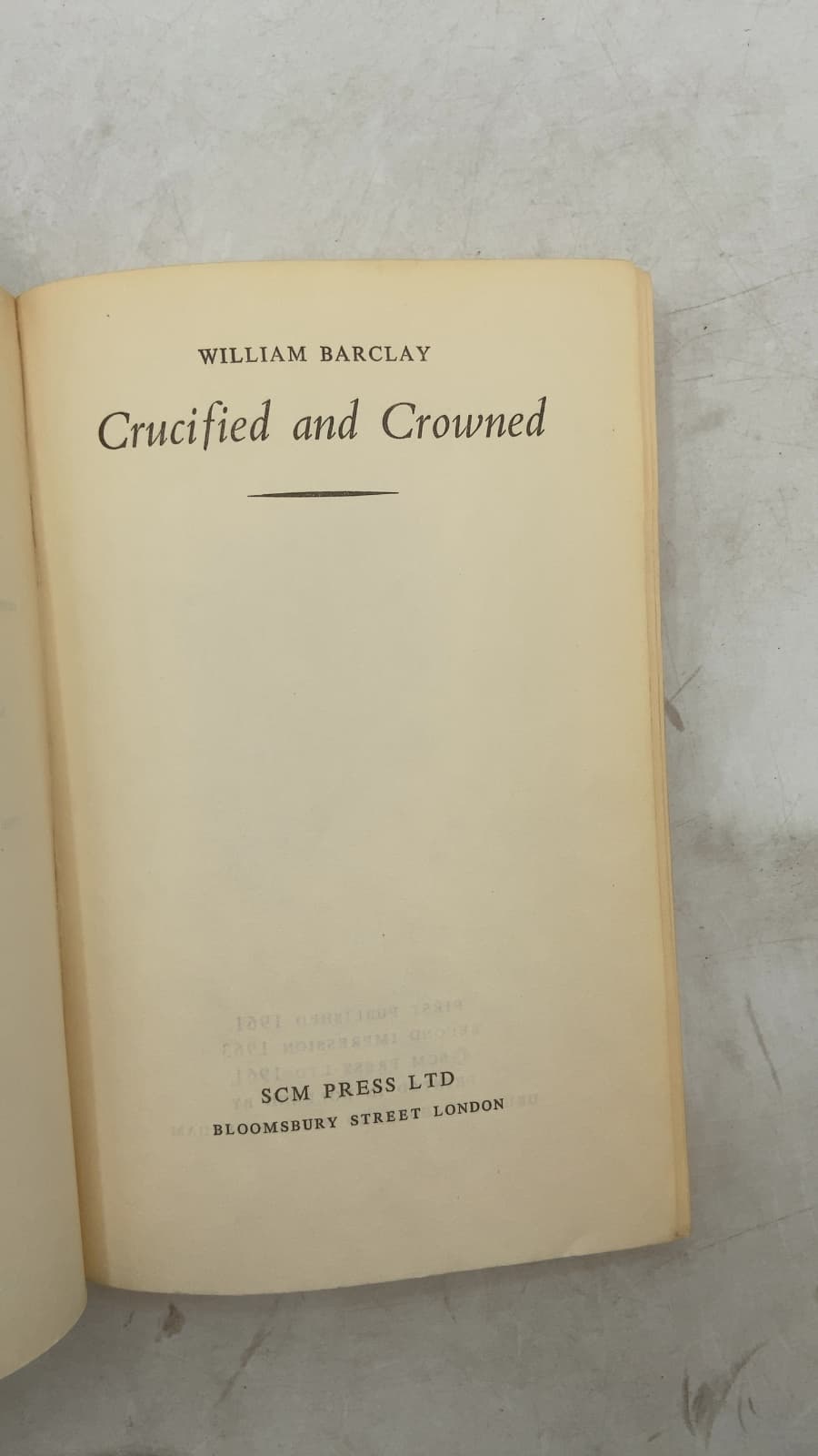 Crucified and Crowned by William Barclay - title page