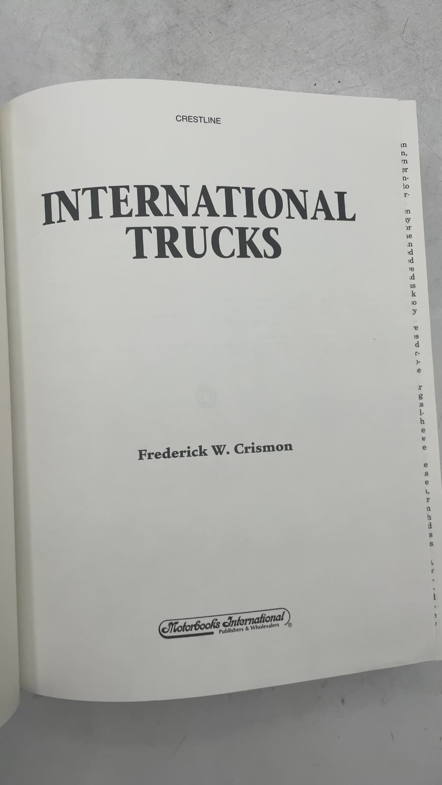 International Trucks by Frederick W. Crismon - title page
