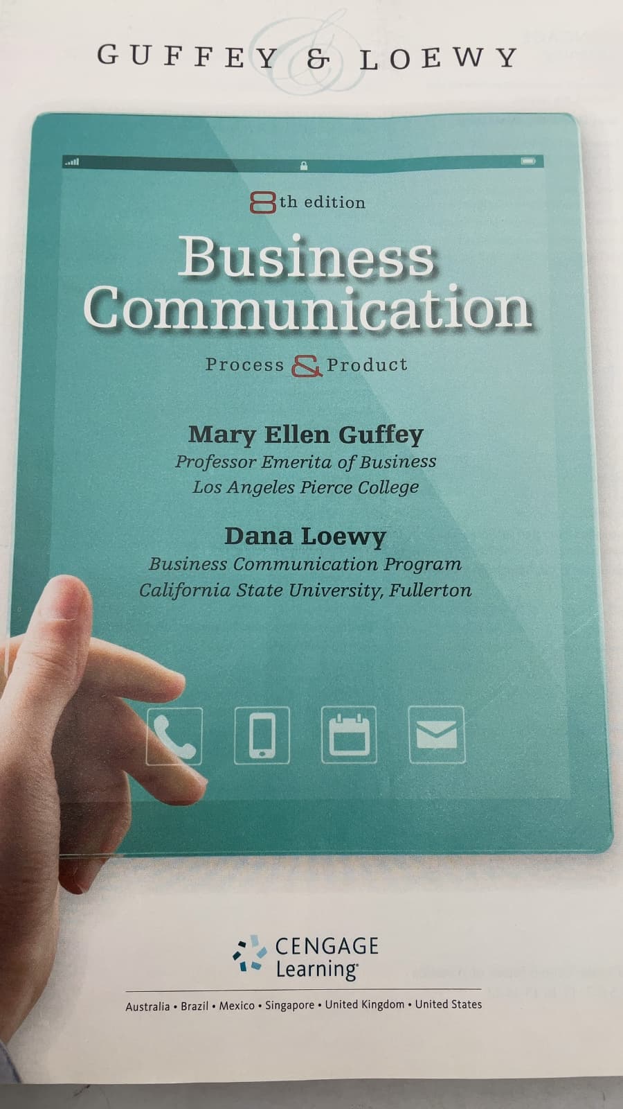 Business Communication: Process & Product by Mary Ellen Guffey, Dana Loewy - title page