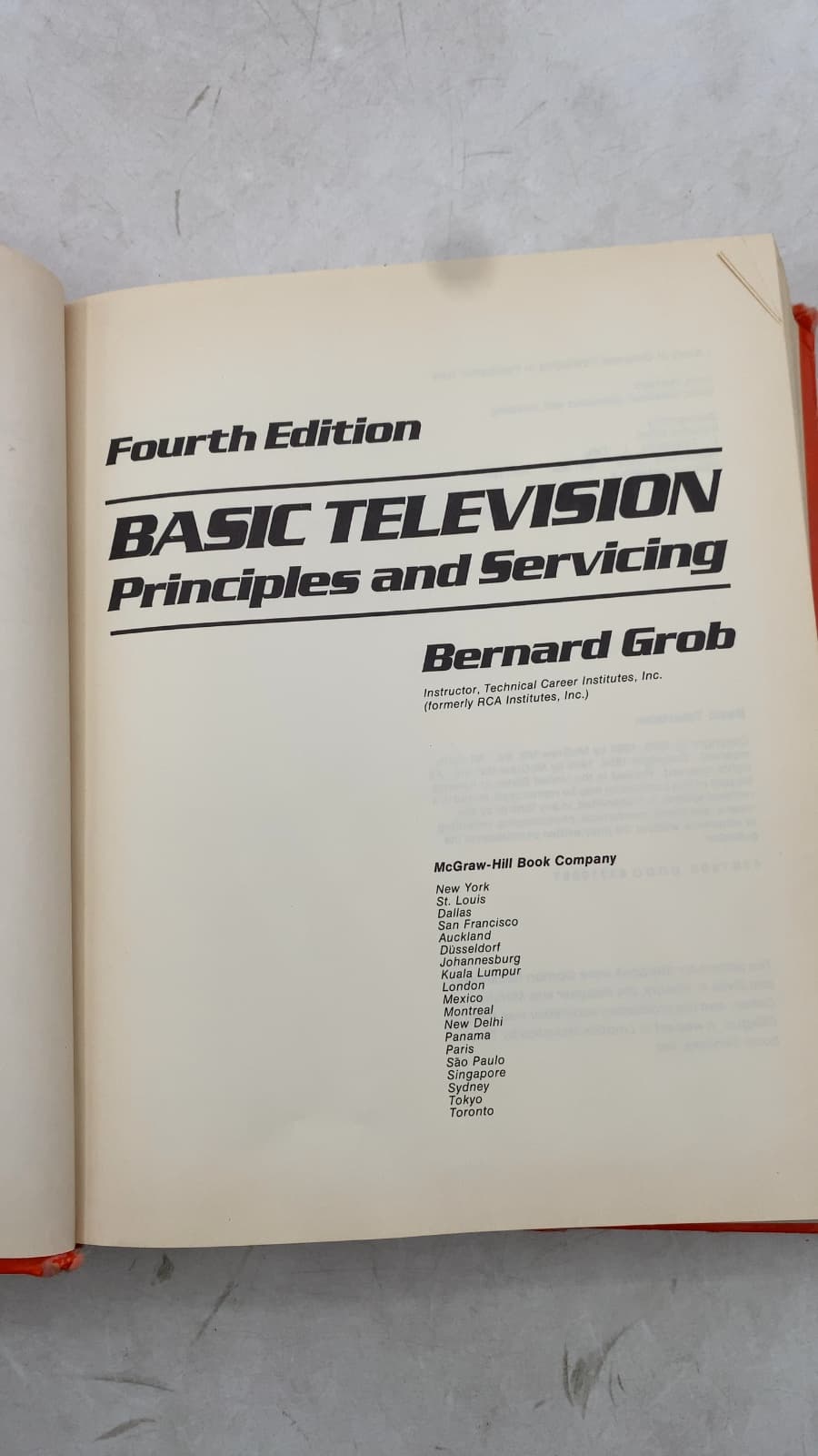 Basic Television: Principles and Servicing by Bernard Grob - title page