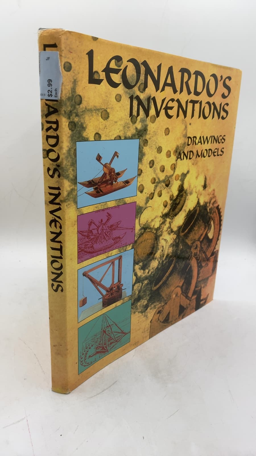 Leonardo's Inventions Drawings AND Models by Jean Mathé - front cover