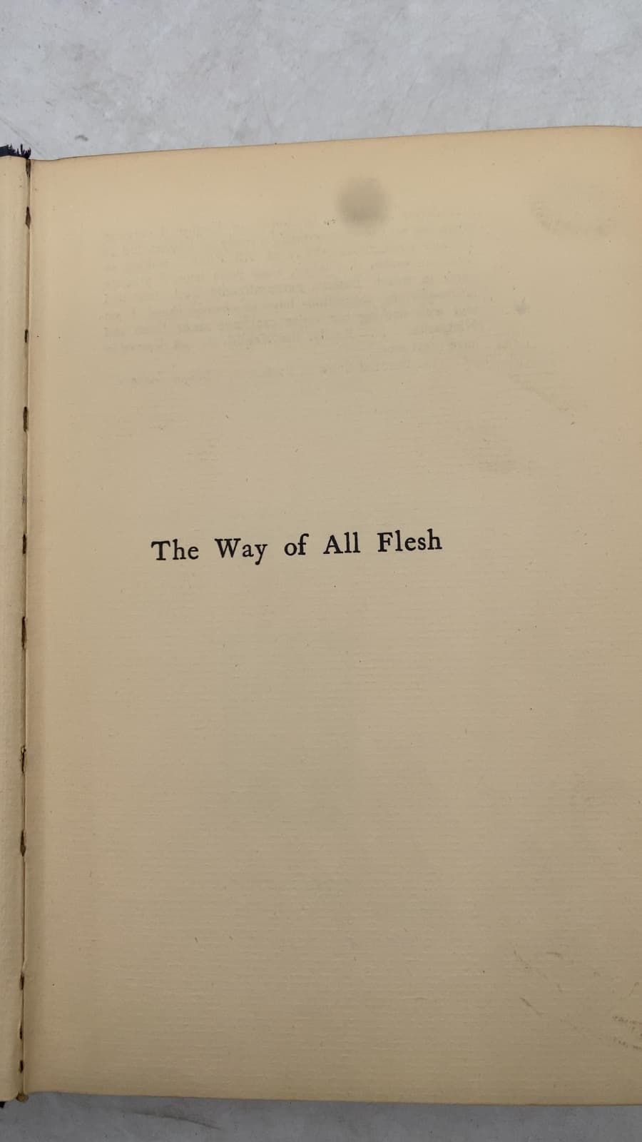 The Way of All Flesh by Samuel Butler - title page