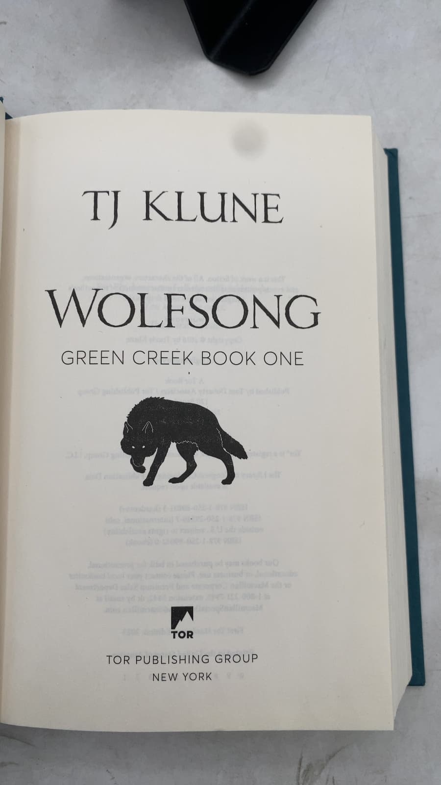 Wolfsong by TJ Klune - title page