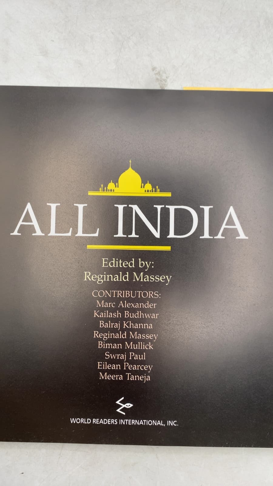 All India: A Catalogue of Everything Indian by Edited by Reginald Massey - title page
