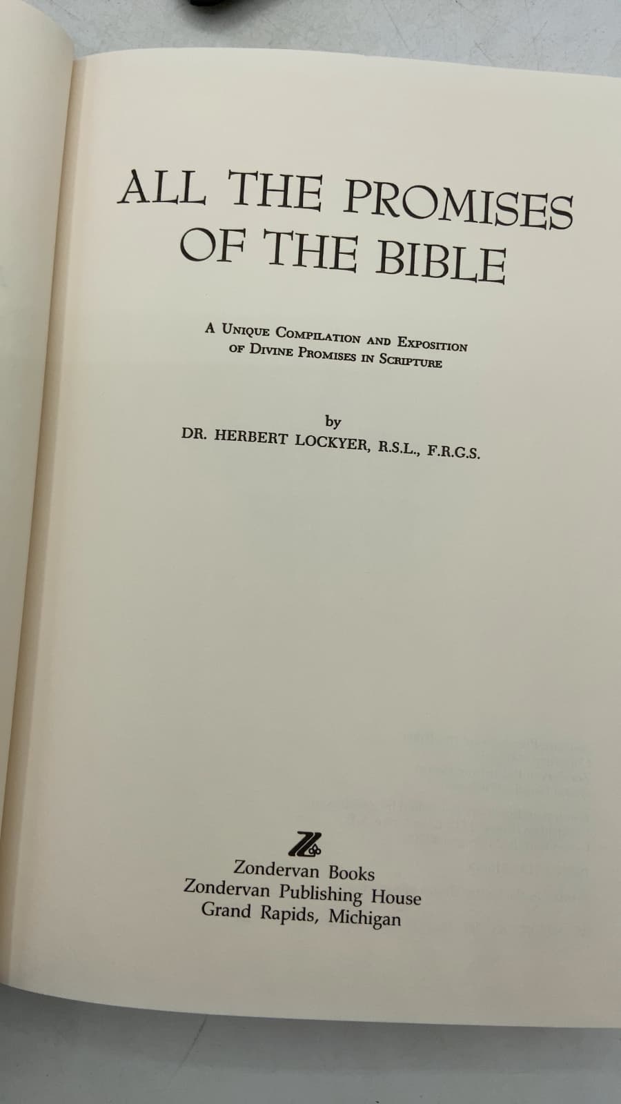 ALL THE Promises OF THE Bible by Dr. Herbert Lockyer, R.s.l., F.r.g.s. - title page